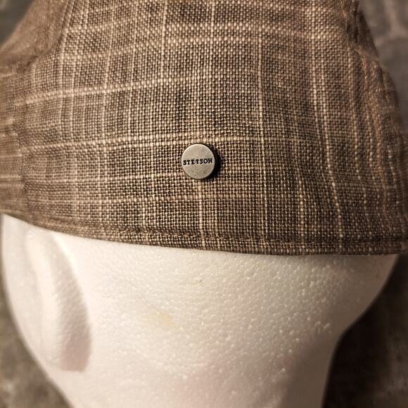 STETSON GRAY TWEED NEWBOY CAP MENS SIZE SMALL - Picture 3 of 9
